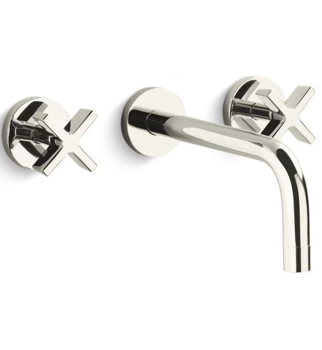 Vòi chậu rửa mặt 3 chân âm tường Nickel Kallista P21803-CR-SN