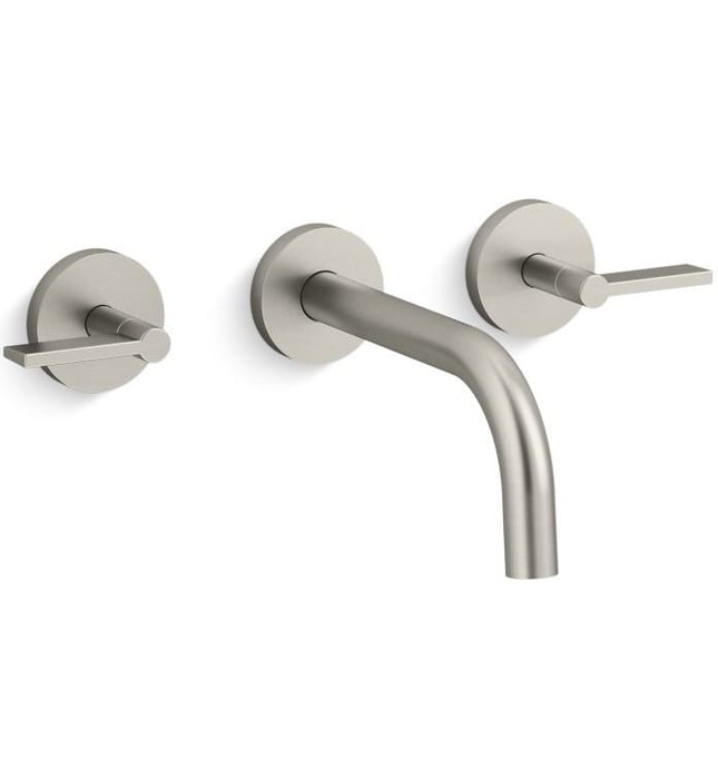 Vòi chậu rửa mặt 3 chân âm tường vàng Kallista P21803-LV-BAF