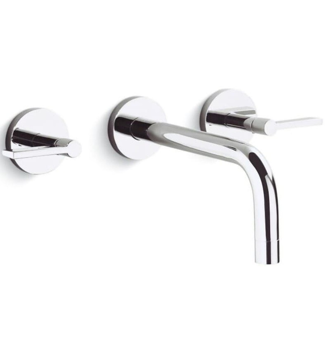 Vòi chậu rửa mặt 3 chân âm tường Nickel Kallista P21803-LV-BN