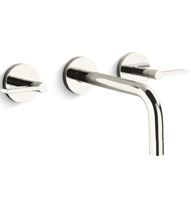 Vòi chậu rửa mặt 3 chân âm tường vàng Kallista P21803-LV-BAF