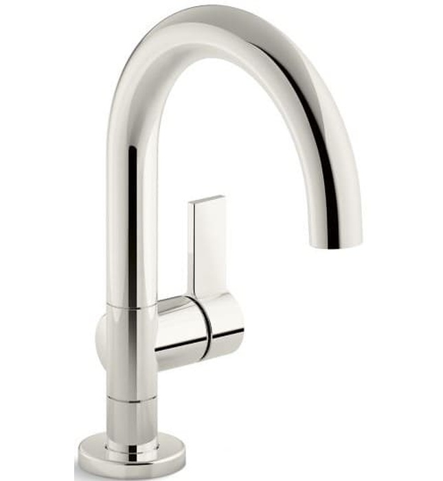 Vòi chậu rửa mặt nóng lạnh 1 chân màu đen Kallista P24409-00-BL