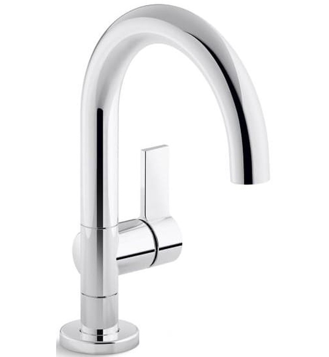 Vòi chậu rửa mặt nóng lạnh 1 chân xanh đen Kallista P24409-00-GN