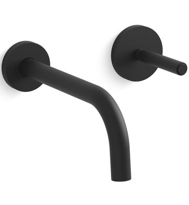 Vòi rửa mặt âm tường nóng lạnh đen Kallista P24412-00-BL