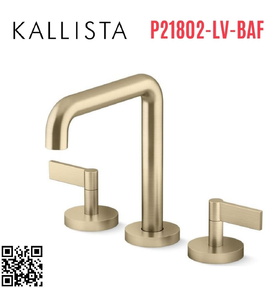 Vòi bồn tắm thân cao nóng lạnh vàng Kallista P21802-LV-BAF