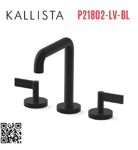 Vòi bồn tắm thân cao nóng lạnh đen Kallista P21802-LV-BL