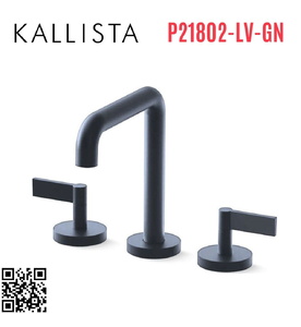 Vòi bồn tắm thân cao nóng lạnh xanh đen Kallista P21802-LV-GN