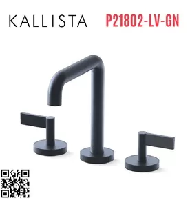 Vòi bồn tắm thân cao nóng lạnh xám đen Kallista P21802-LV-GN