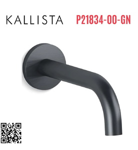 Đầu xả bồn tắm gắn tường xanh đen Kallista P21834-00-GN
