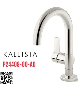 Vòi rửa mặt nóng lạnh 1 chân màu Nickel Kallista P24409-00-AD