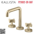 Vòi bồn tắm thân cao nóng lạnh vàng Kallista P21802-CR-BAF