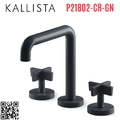 Vòi bồn tắm thân cao nóng lạnh xanh đen Kallista P21802-CR-GN