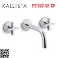 Vòi chậu rửa mặt 3 chân âm tường Chrome Kallista P21803-CR-CP