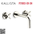 Vòi chậu rửa mặt 3 chân âm tường Nickel Kallista P21803-CR-SN