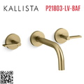 Vòi chậu rửa mặt 3 chân âm tường vàng Kallista P21803-LV-BAF