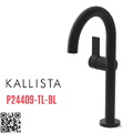 Vòi chậu rửa mặt nóng lạnh thân cao đen Kallista P24409-TL-BL