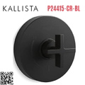 Mặt nạ điều khiển đơn sen tắm âm tường đen Kallista P24415-CR-BL
