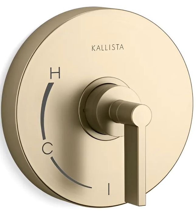 Mặt nạ điều khiển đơn sen tắm âm tường Nickel Kallista P24415-LV-SN