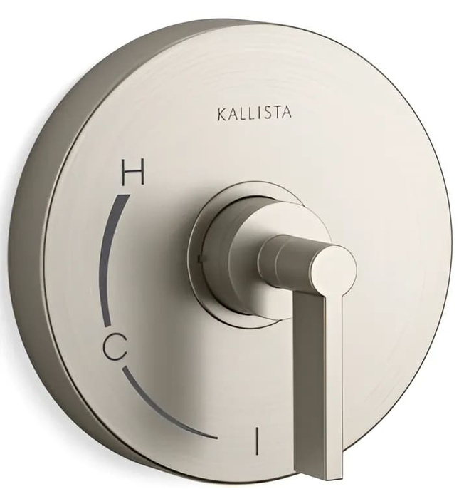 Mặt nạ điều khiển đơn sen tắm âm tường đen Kallista P24415-LV-BL