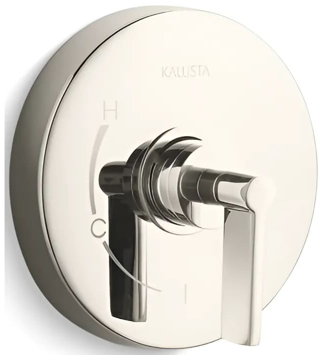 Mặt nạ điều khiển đơn sen tắm âm tường Nickel Kallista P24415-LV-SN