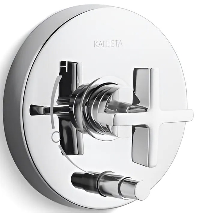 Mặt nạ điều khiển đơn và chuyển hướng vàng Kallista P24416-CR-BAF