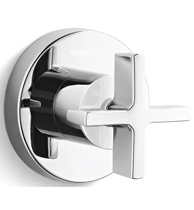 Mặt nạ điều khiển âm lượng sen tắm xanh đen Kallista P24423-CR-GN