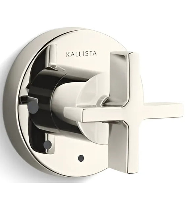 Mặt nạ điều khiển âm lượng sen tắm xanh đen Kallista P24423-CR-GN