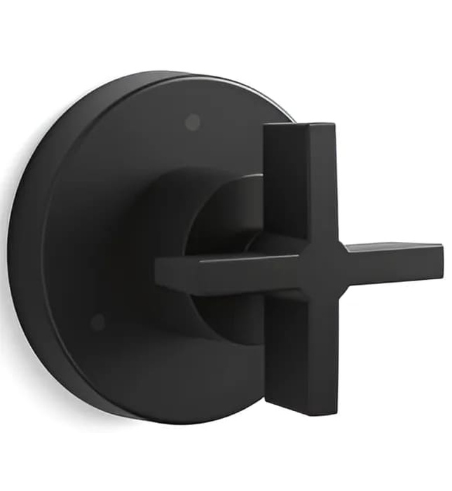 Mặt nạ chuyển đổi hướng dòng nước sen tắm xanh đen Kallista P24483-CR-GN