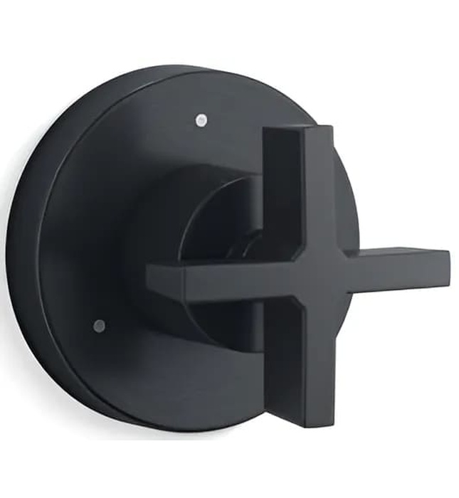 Mặt nạ chuyển đổi hướng dòng nước sen tắm xanh đen Kallista P24483-CR-GN