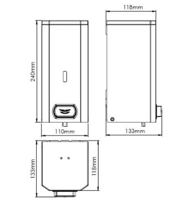 Hộp đựng xà phòng dạng xịt treo tường Mediclinics DJS0033B