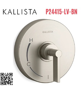 Van điều khiển đơn sen tắm Nickel Kallista P24415-LV-BN