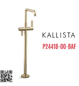 Vòi bồn tắm gắn sàn 1 lỗ nóng lạnh vàng Kallista P24418-00-BAF
