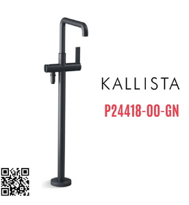 Vòi bồn tắm gắn sàn 1 lỗ nóng lạnh xanh đen Kallista P24418-00-GN