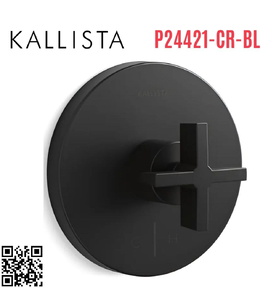 Van điều chỉnh nhiệt độ sen tắm đen Kallista P24421-CR-BL