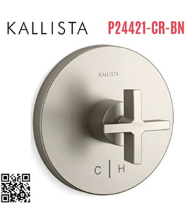 Van điều chỉnh nhiệt độ sen tắm Nickel Kallista P24421-CR-BN