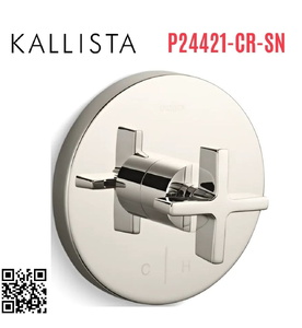 Van điều chỉnh nhiệt độ sen tắm Nickel Kallista P24421-CR-SN