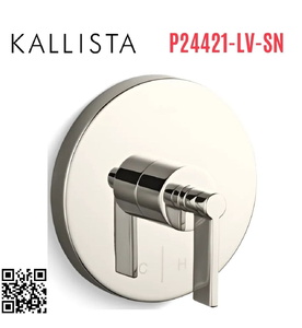 Van điều chỉnh nhiệt độ sen tắm Nickel Kallista P24421-LV-SN