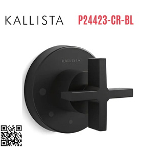 Van điều khiển âm lượng đen Kallista P24423-CR-BL