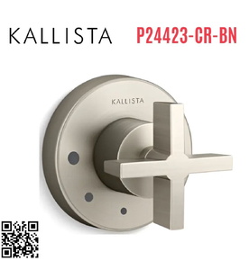 Mặt nạ điều khiển âm lượng sen tắm Nickel Kallista P24423-CR-BN