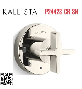 Mặt nạ điều khiển âm lượng sen tắm Nickel Kallista P24423-CR-SN