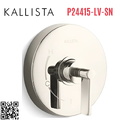 Mặt nạ điều khiển đơn sen tắm âm tường Nickel Kallista P24415-LV-SN