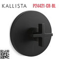 Mặt nạ điều chỉnh nhiệt độ sen tắm đen Kallista P24421-CR-BL