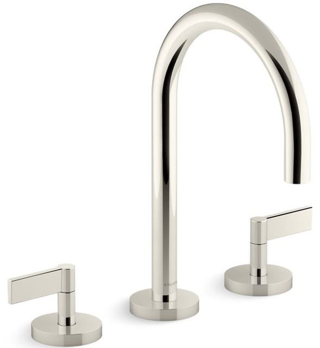 Vòi chậu rửa mặt 3 chân cổ ngỗng Chrome Kallista P24490-LV-CP