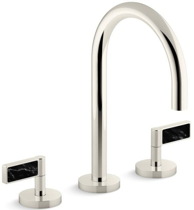 Vòi chậu rửa mặt 3 chân cổ ngỗng Chrome Kallista P24490-NM-CP