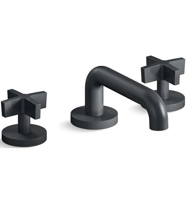 Vòi chậu rửa mặt 3 chân cổ thấp Nickel Kallista P24491-CR-SN