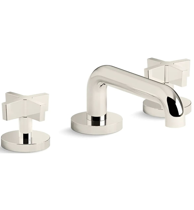 Vòi chậu rửa mặt 3 chân cổ thấp đen Kallista P24491-CR-BL