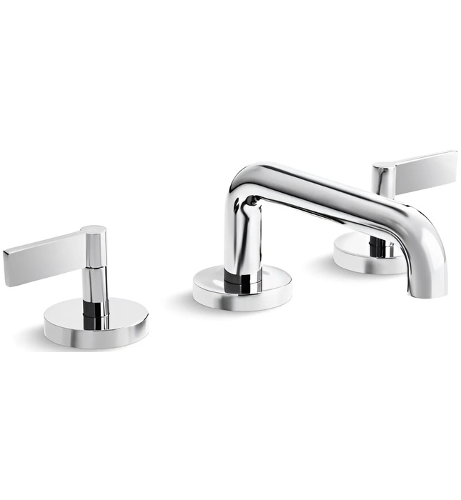 Vòi chậu rửa mặt 3 chân cổ thấp Chrome Kallista P24491-LV-CP