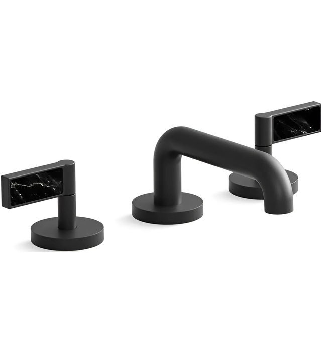 Vòi chậu rửa mặt 3 chân cổ thấp Nickel Kallista P24491-NM-BN