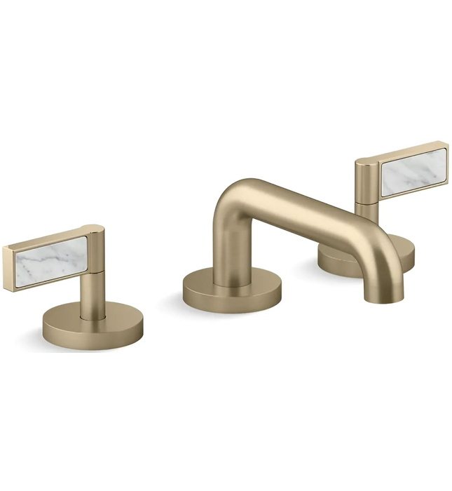 Vòi chậu rửa mặt 3 chân cổ thấp xanh đen Kallista P24491-WC-GN