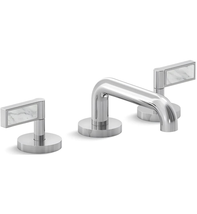 Vòi chậu rửa mặt 3 chân cổ thấp xanh đen Kallista P24491-WC-GN