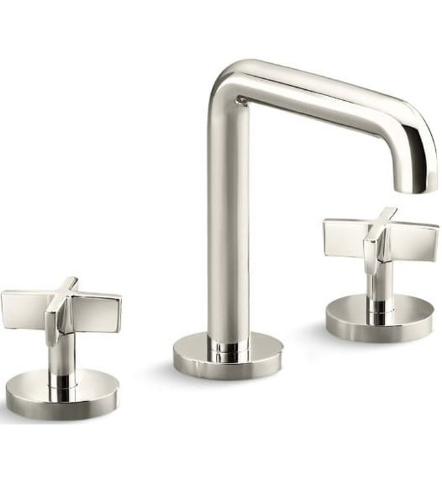 Vòi chậu rửa mặt 3 chân thân cao đen Kallista P24492-CR-BL